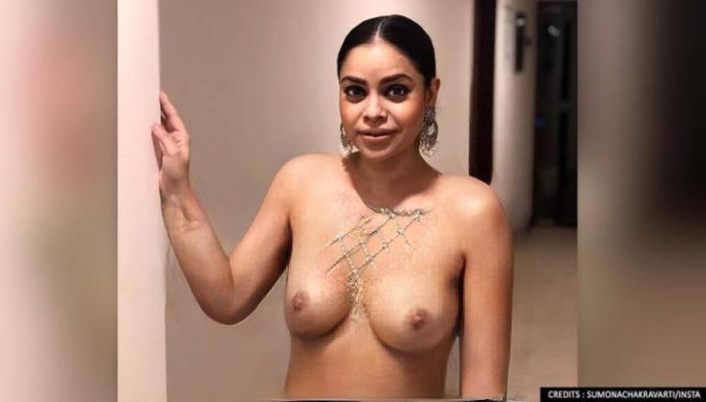 Sumona Chakravarti sexy nude boobs nipple blouse bra removed, Heroine.Fun