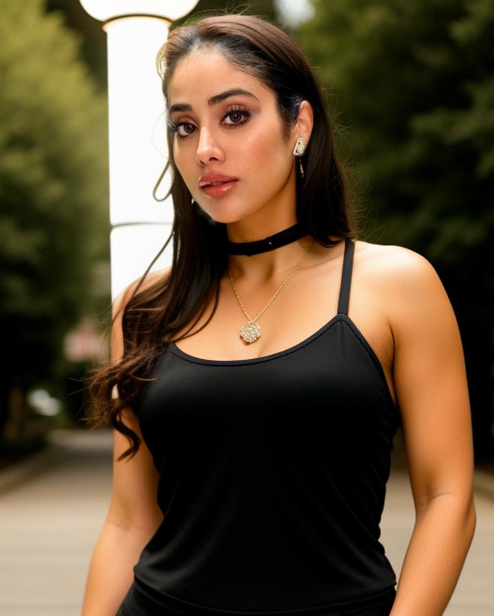 Janhvi Kapoor 12 AI porn images sexy actress boobs nude body pose naked nipple show outdoor, Heroine.Fun