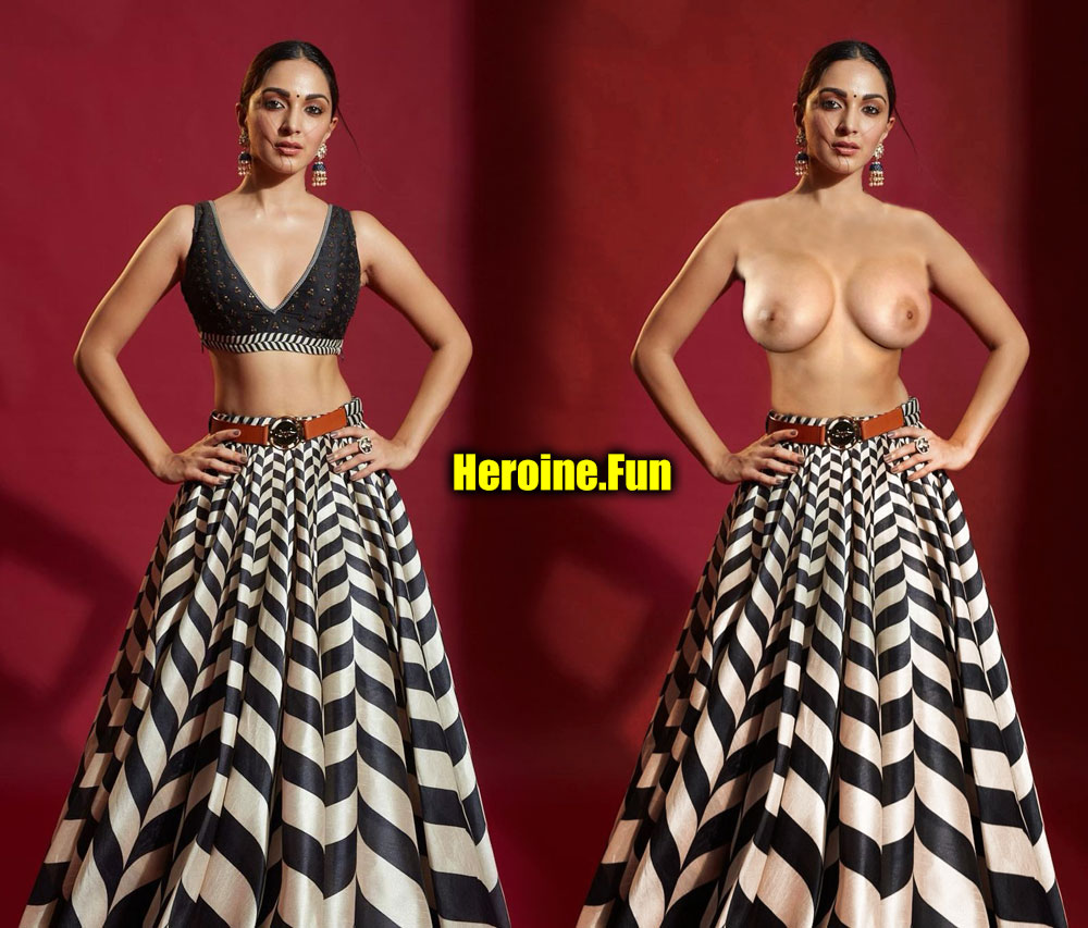 Kiara Advani sleeveless blouse removed uncensored boobs nipple