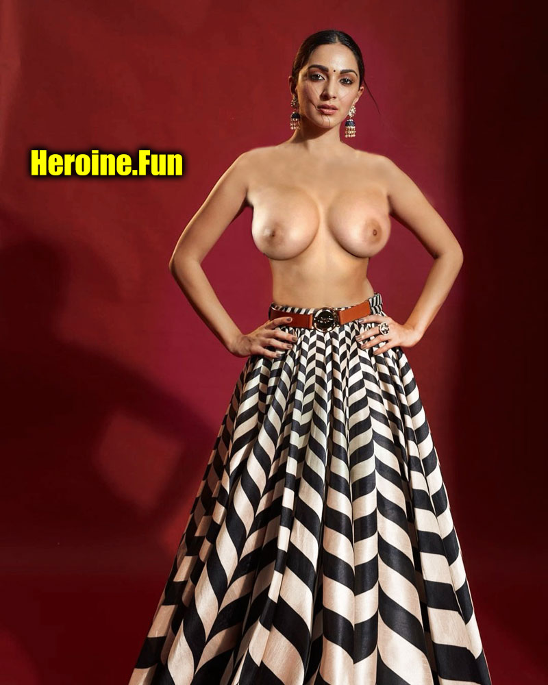Kiara Advani topless big fake boobs bold photoshoot without bra